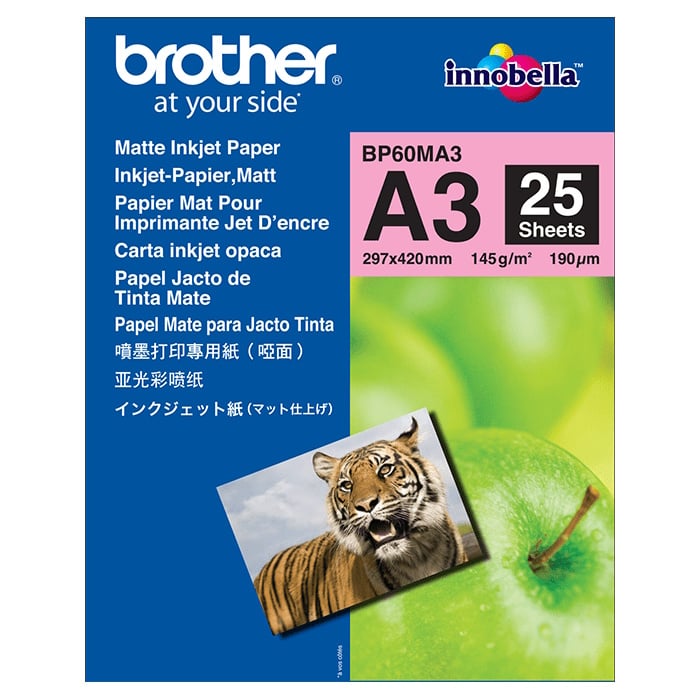 Brother BP60MA3 A3 Matte Paper 25 Sheets 145gsm