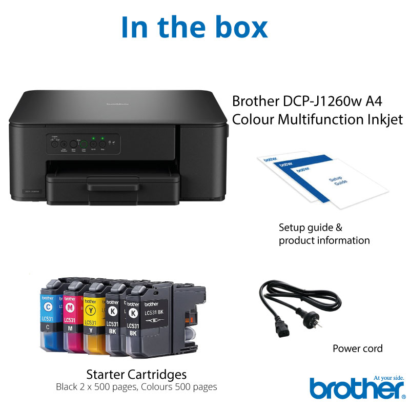 Brother DCP-J1260W Colour Inkjet A4 Multi-Function Printer