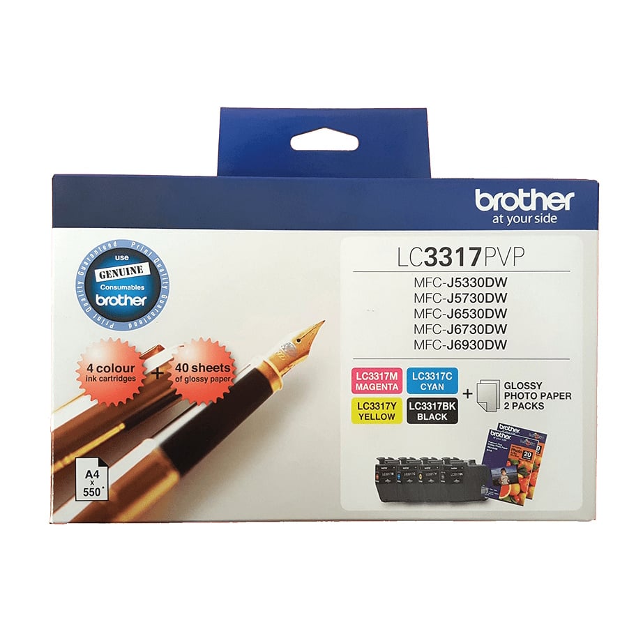 Genuine Brother LC3317 Ink Photo Value Pack