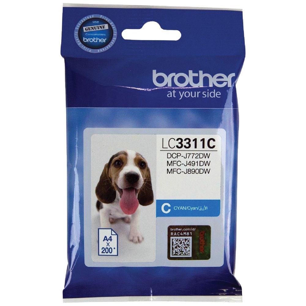 Genuine Brother LC3311C Cyan Ink