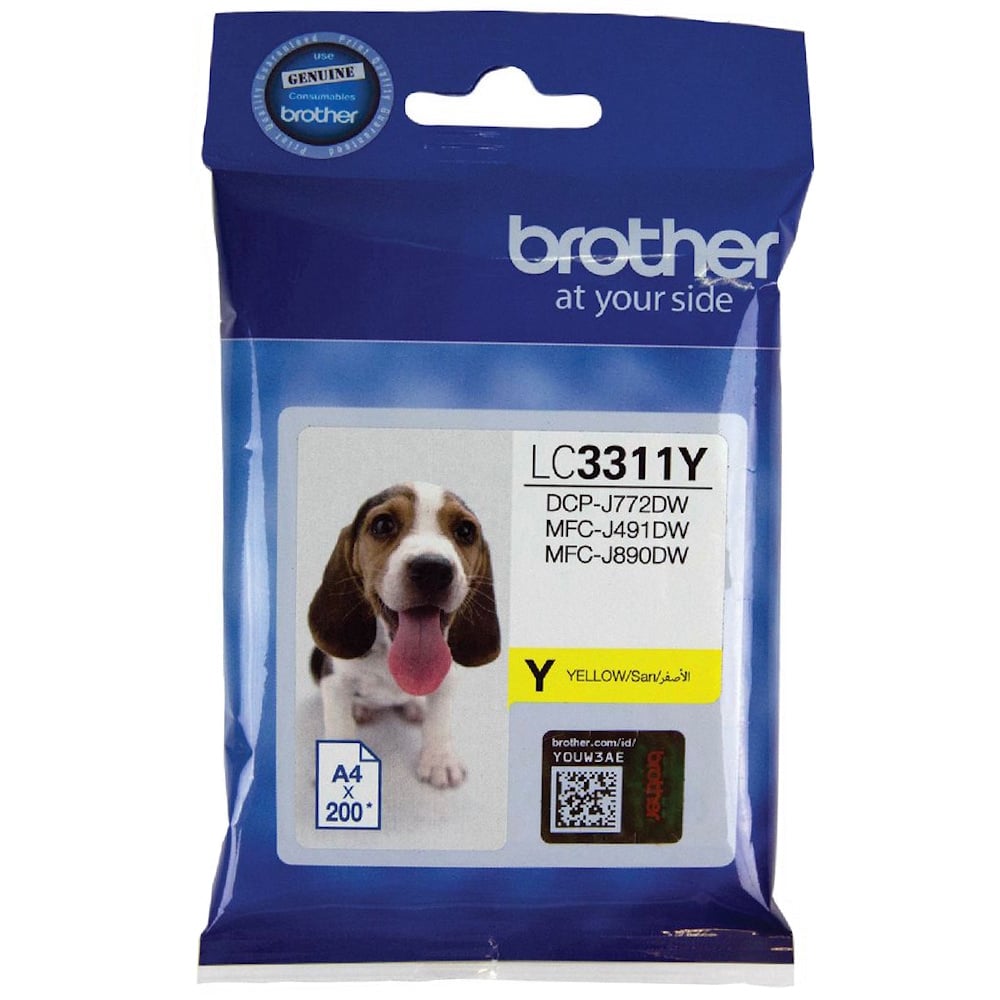 Genuine Brother LC3311Y Yellow Ink