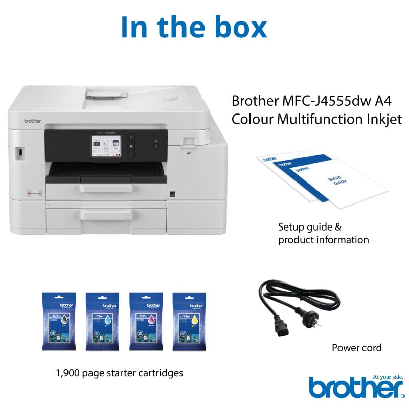 Brother MFC-J4555DW INKvestment Colour Inkjet A4 Multi-Function Printer