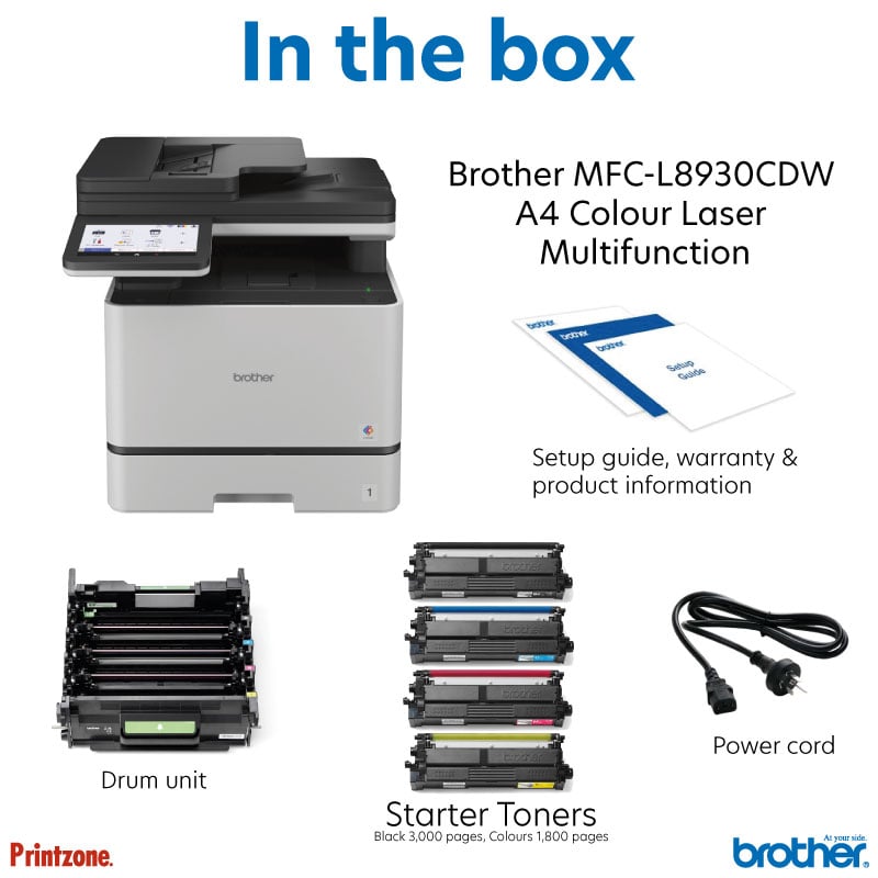 Brother MFC-L8930CDW Colour Laser Multifunction - Duplex, Wireless, 31ppm