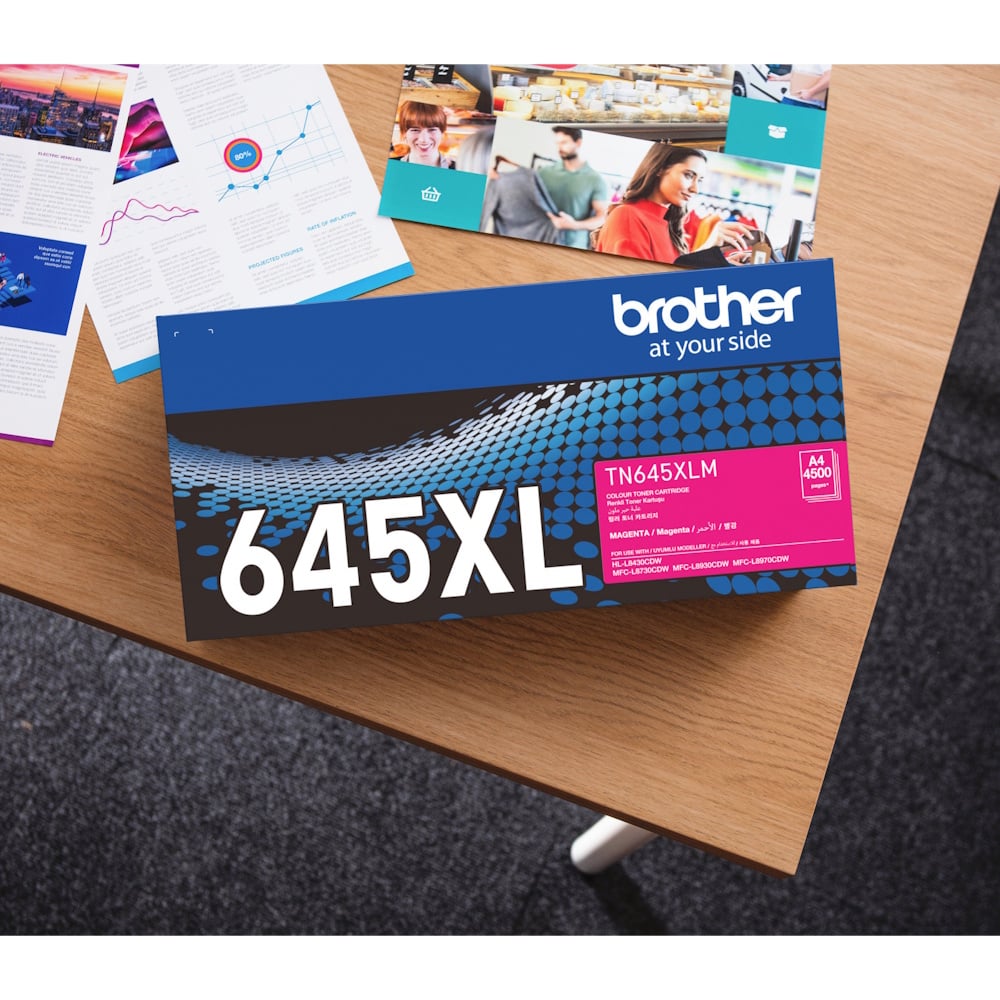 Genuine Brother TN-645XLM High Yield Magenta Toner