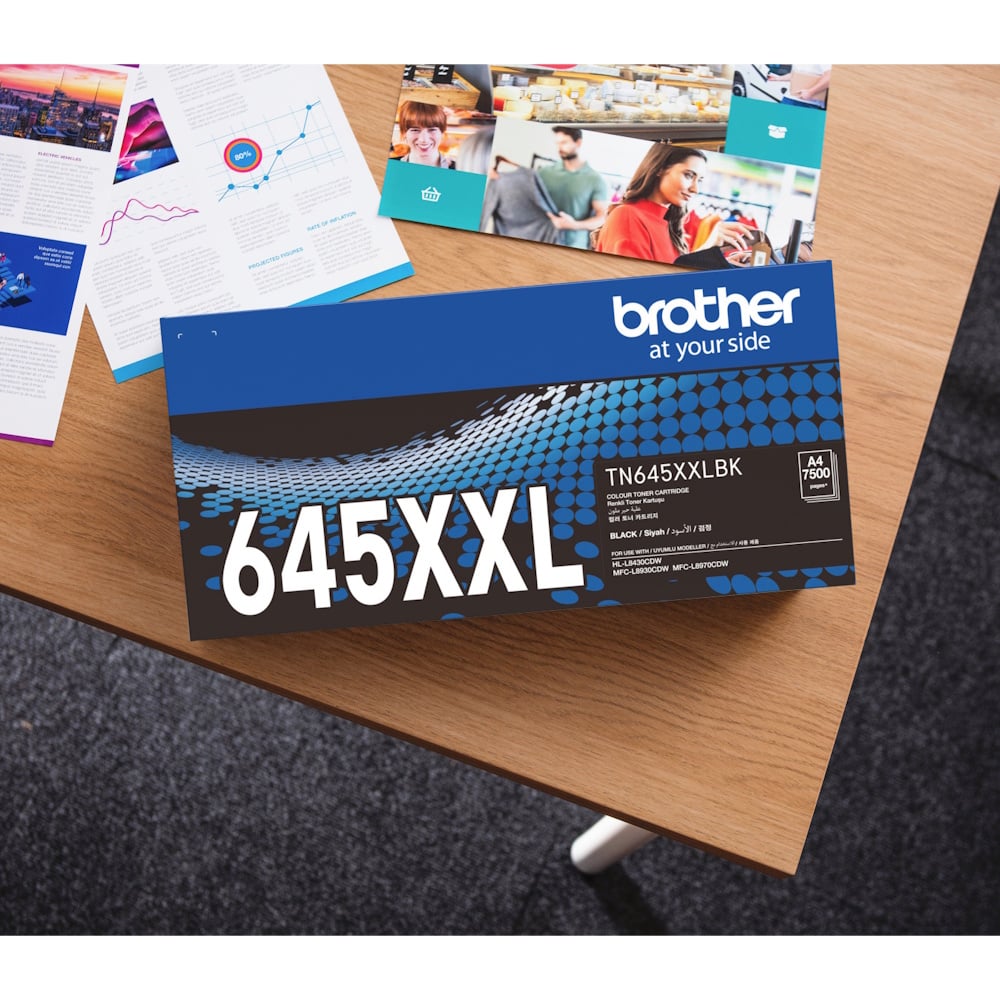 Genuine Brother TN-645XXLBK Extra High Yield Black Toner 2 PACK