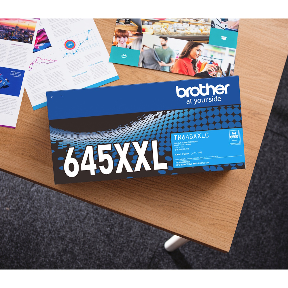 Genuine Brother TN-645XXLC Extra High Yield Cyan Toner