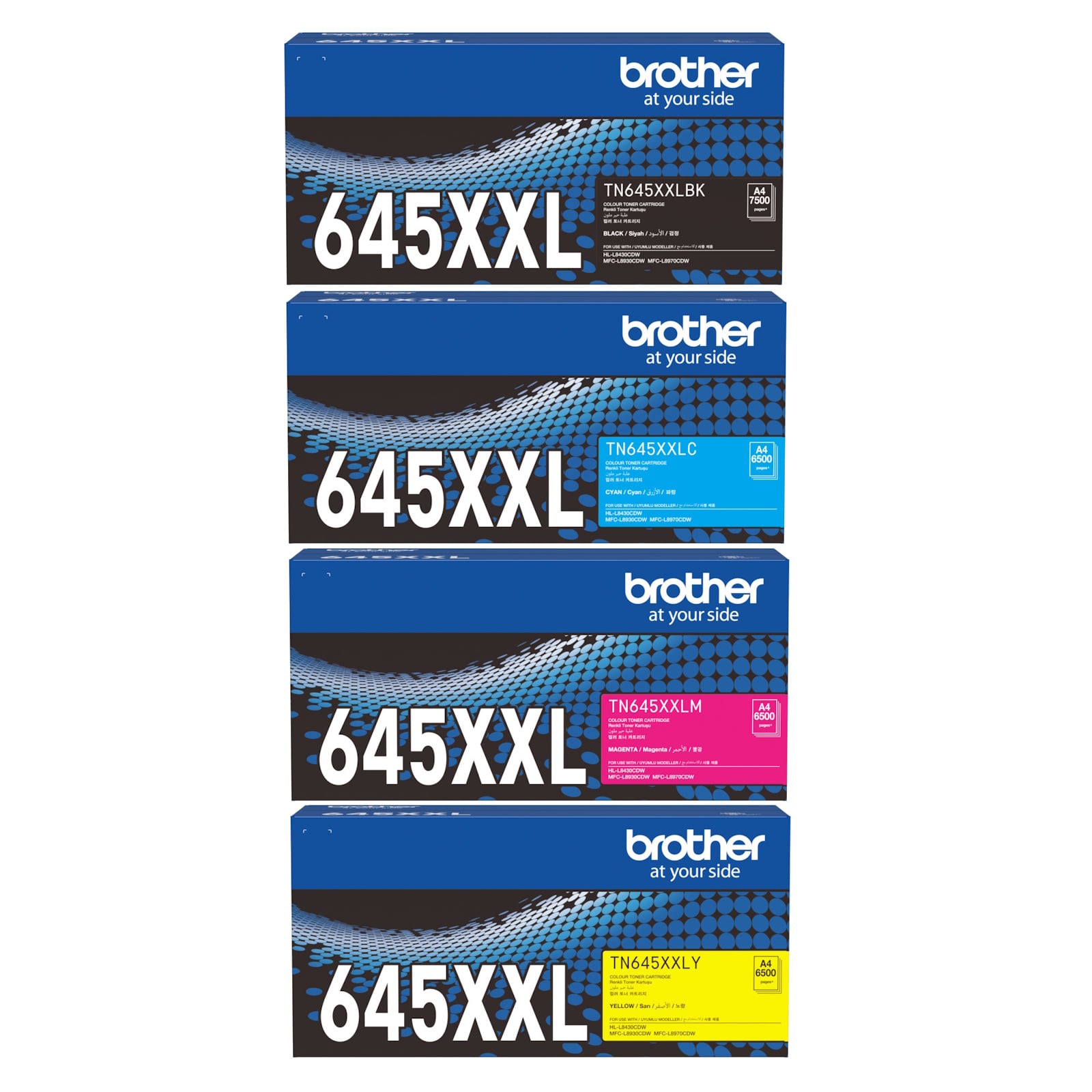 Genuine Brother TN-645XXL Extra High Yield Toner Combo Value Pack