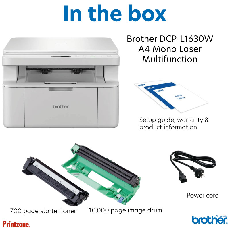 Brother DCPL1630W Mono Laser A4 Multi-Function Printer