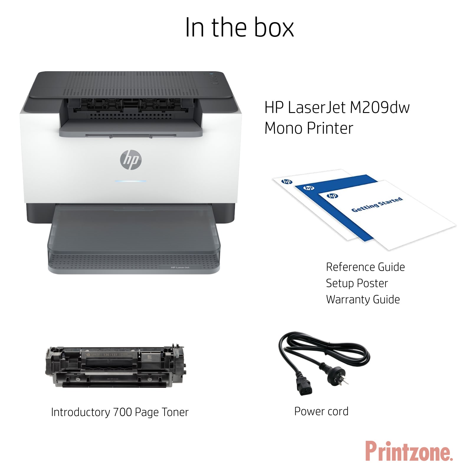 HP LaserJet Pro M209dw Mono Laser Printer 6GW62F