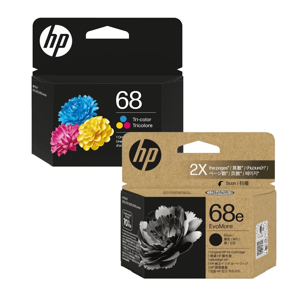 Genuine HP 68e High Yield Black & Colour Ink Cartridge Combo Value Pack