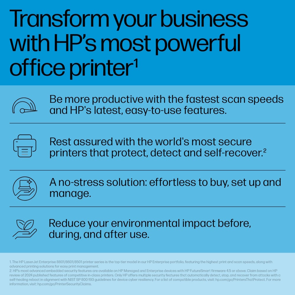 HP Colour LaserJet Enterprise MFP 8801dn A3 Multifunction Printer 9S184A