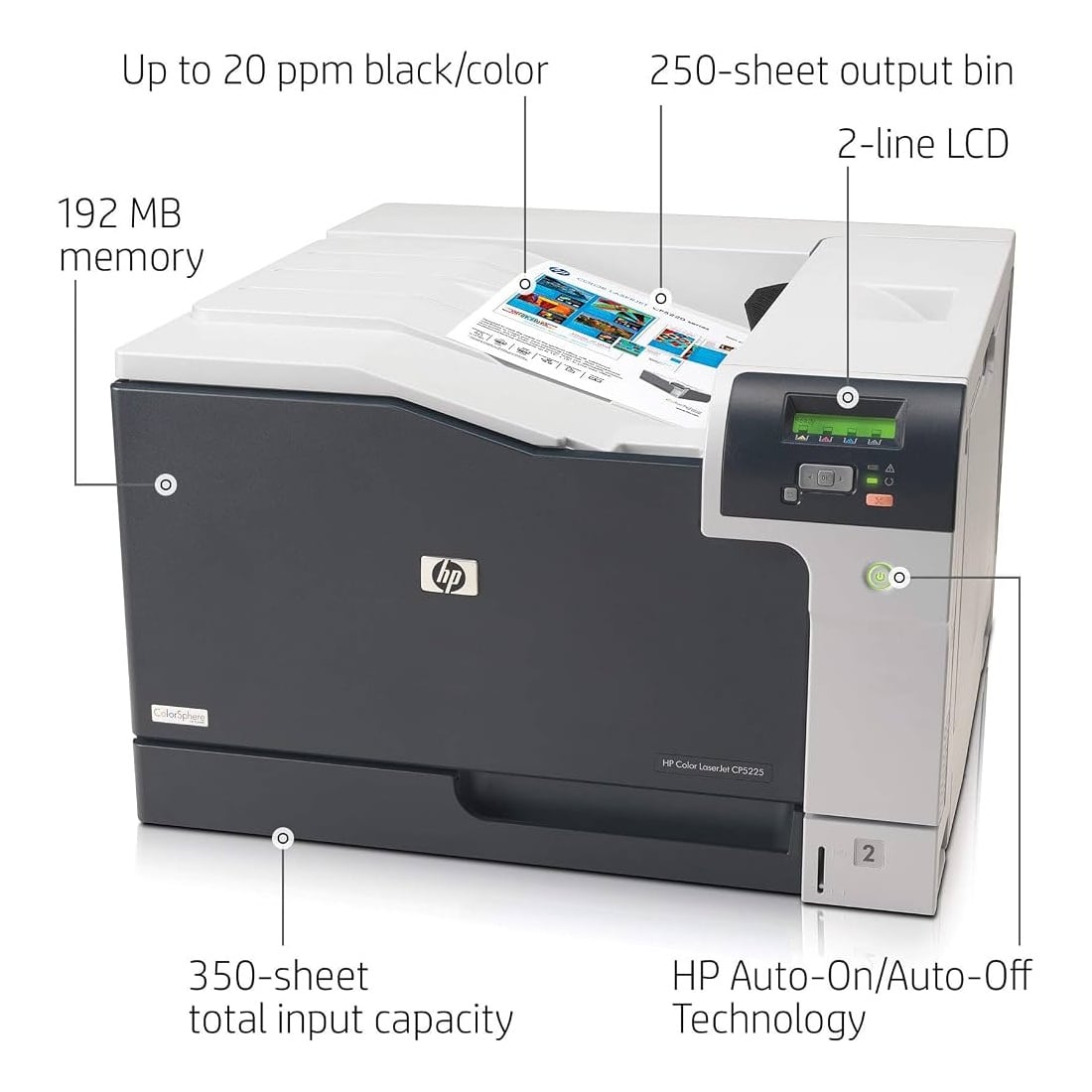 HP CP5225dn Colour Laser A3 Printer - Wireless, Duplex, 20ppm