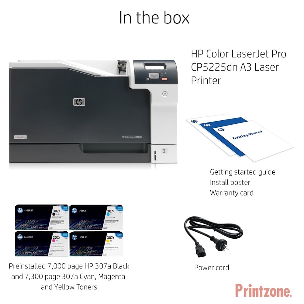 HP CP5225dn Colour Laser A3 Printer - Wireless, Duplex, 20ppm