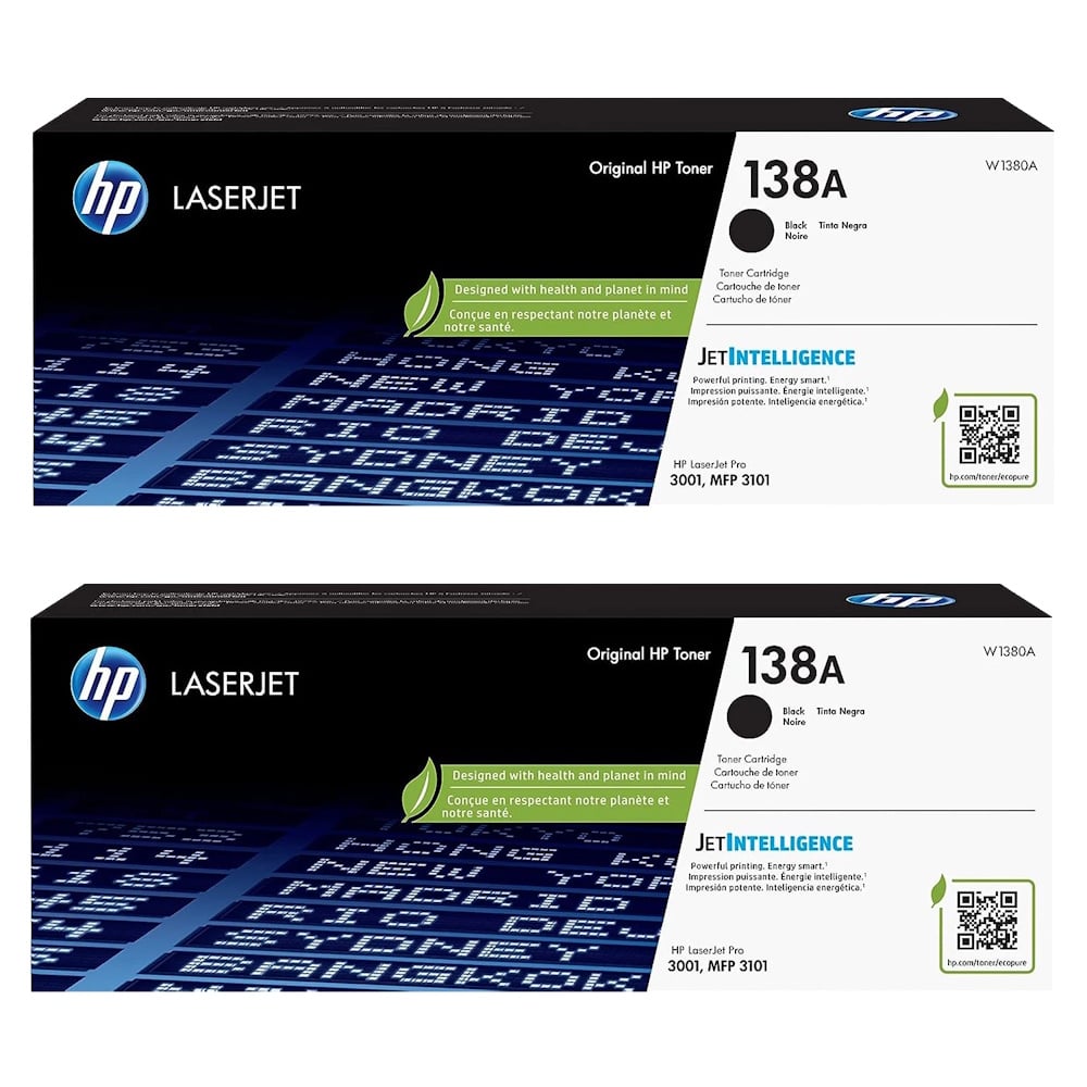 Genuine HP 138A Toner W1380A 2 PACK