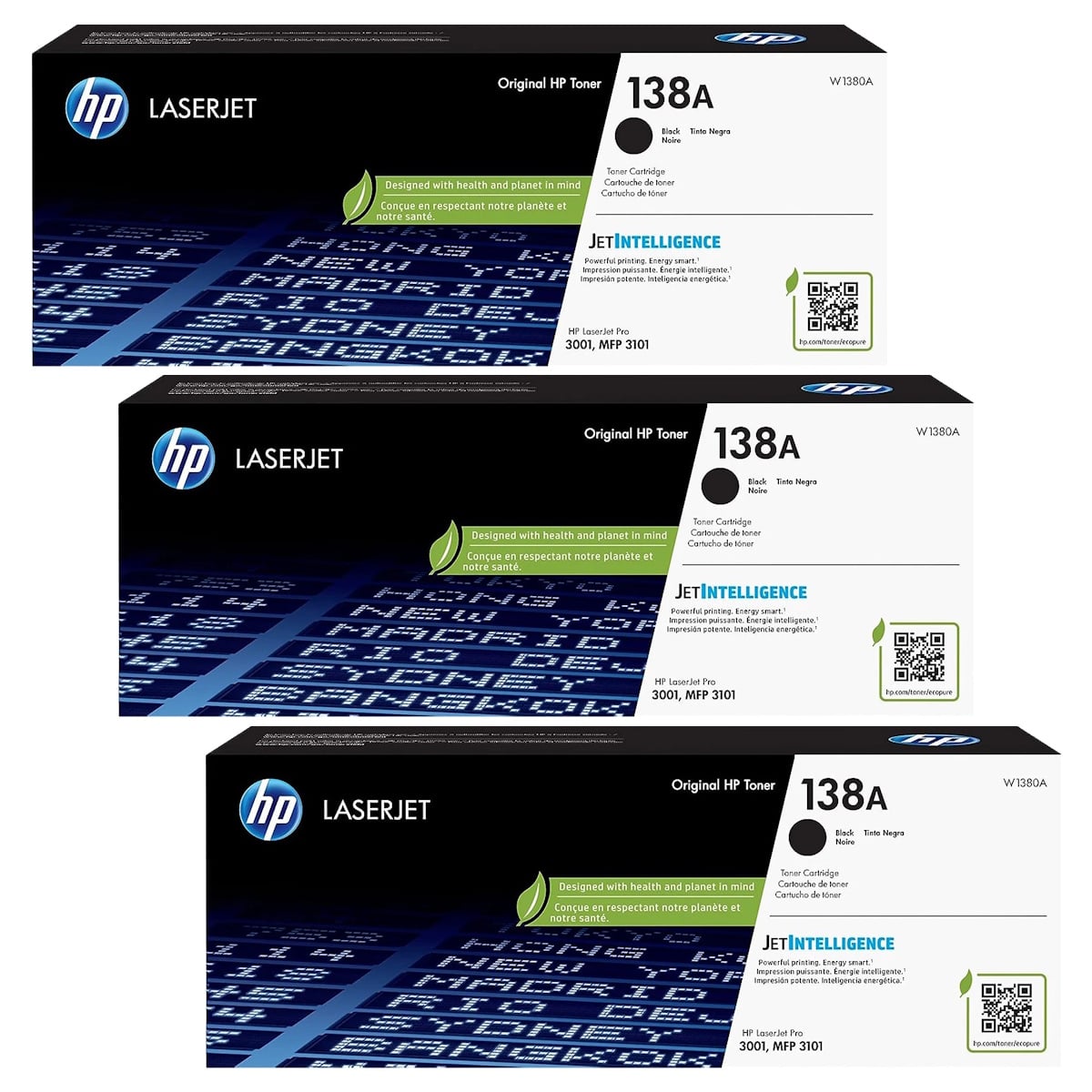 Genuine HP 138A Toner W1380A 3 PACK