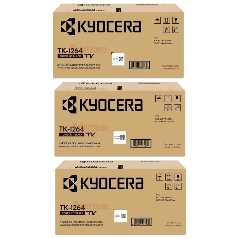 Genuine Kyocera TK-1264 Toner 3 PACK
