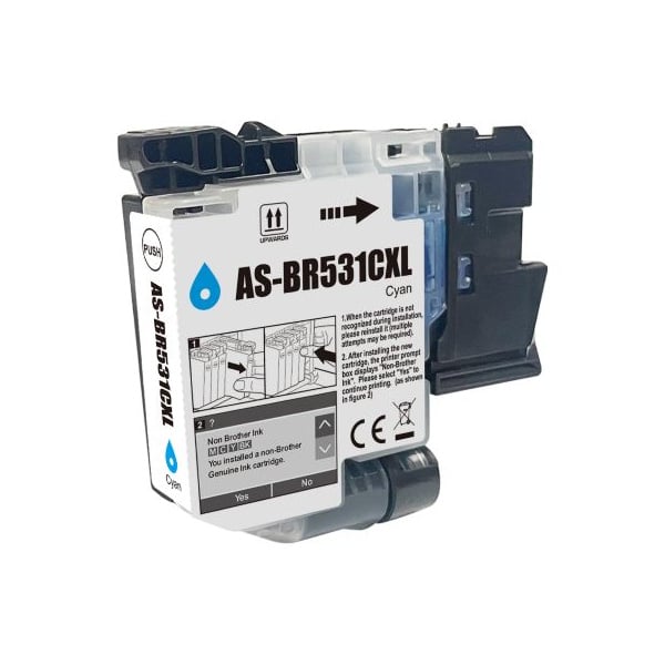 Compatible Brother LC531XL Cyan Ink High Yield LC531XLC