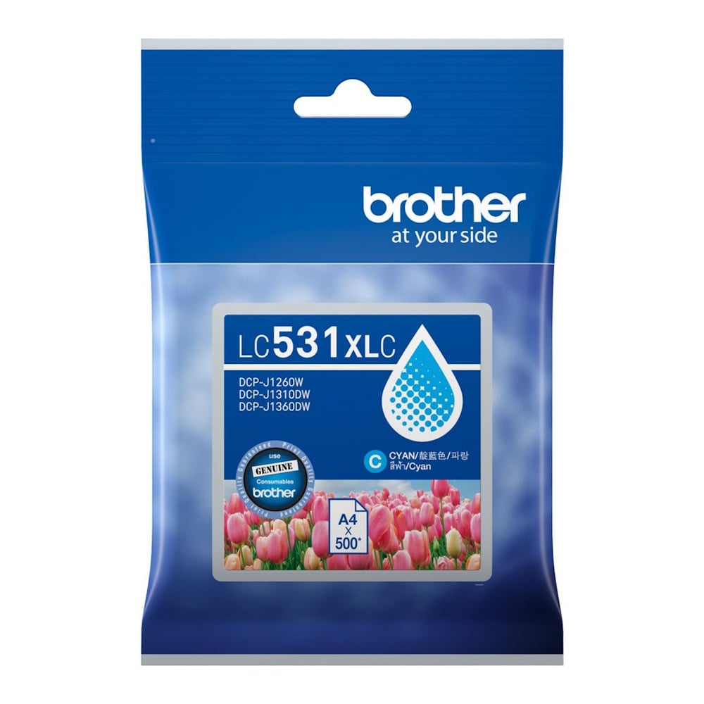 Genuine Brother LC531XL Cyan Ink High Yield LC531XLC