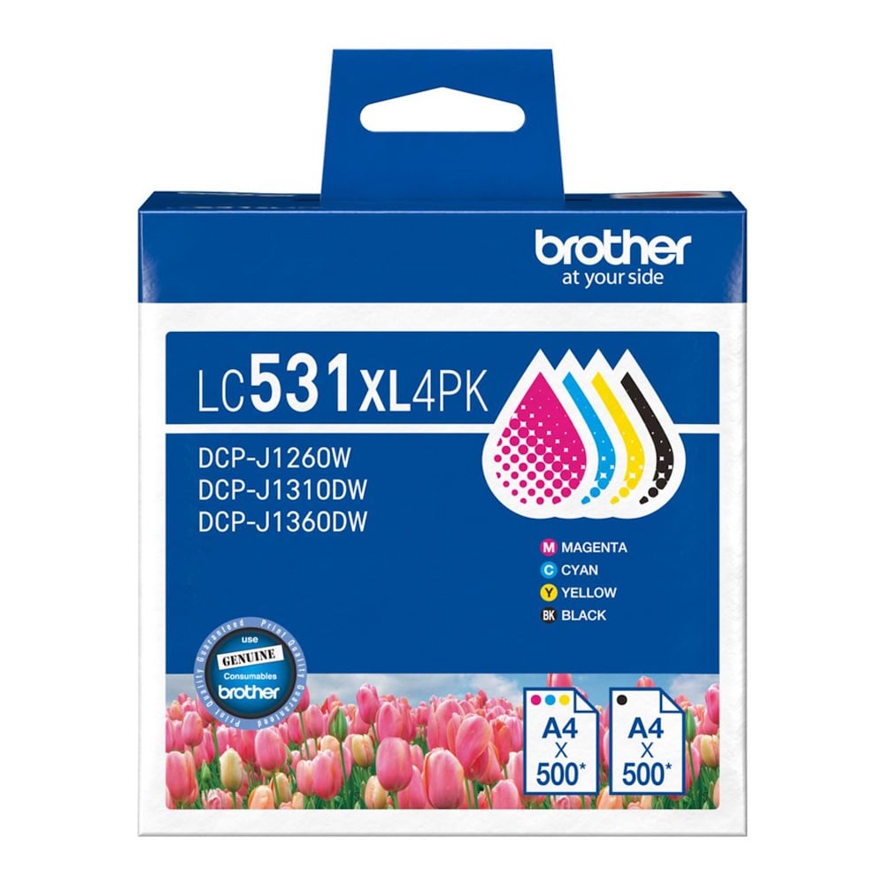Genuine Brother LC531XL High Yield Ink Combo Value Pack