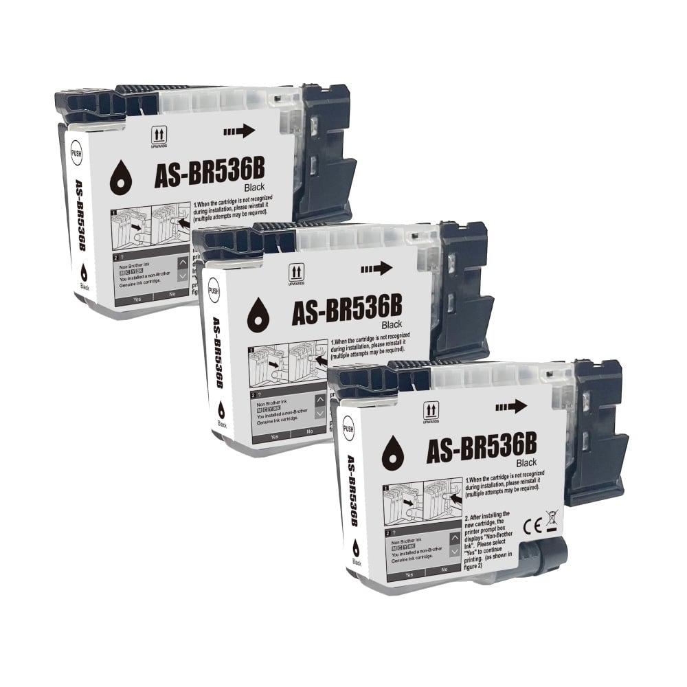 Compatible Brother LC536 Black Ink 3 PACK LC536BK Compatible Brother LC536 Black Ink 3 PACK LC536BK