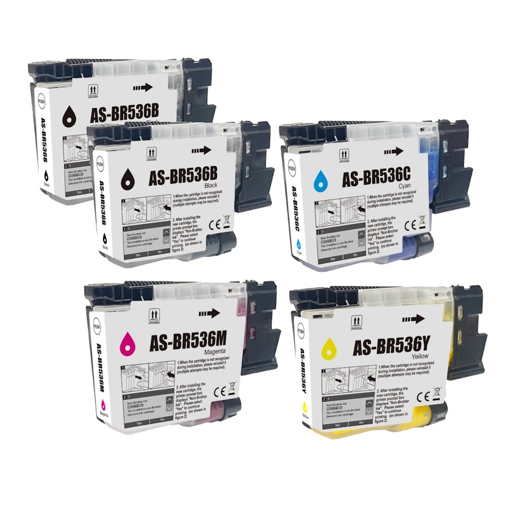 Compatible Brother LC536 Ink Combo Value Pack PLUS EXTRA BLACK