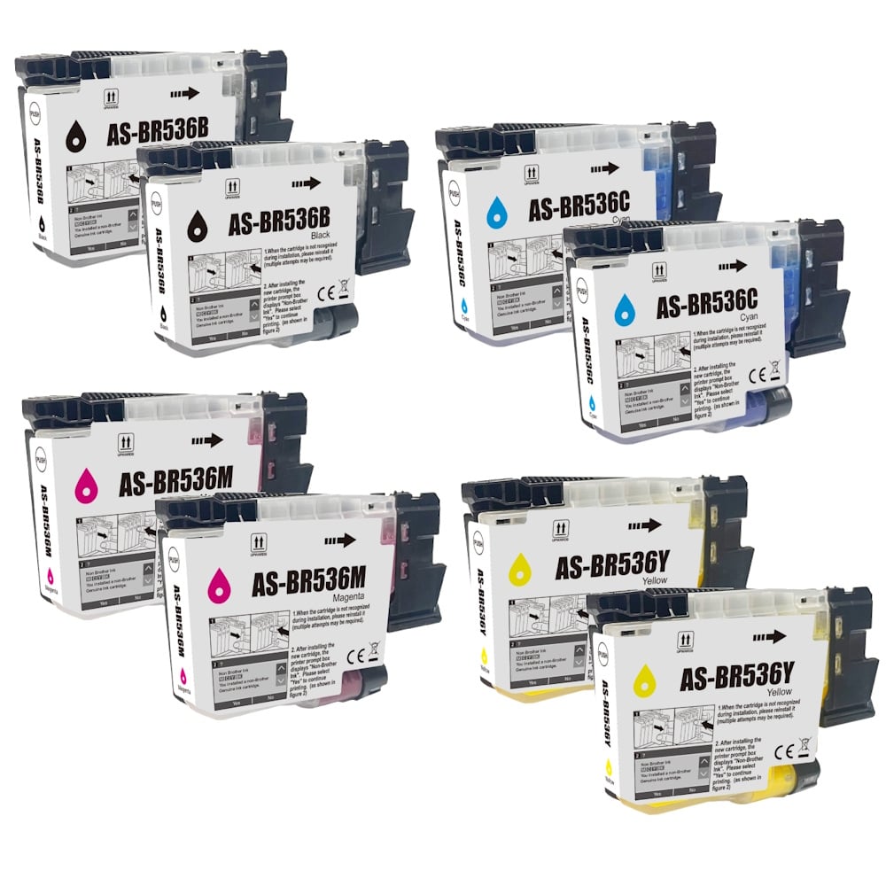 Compatible Brother LC536 Ink Combo Double Value Pack