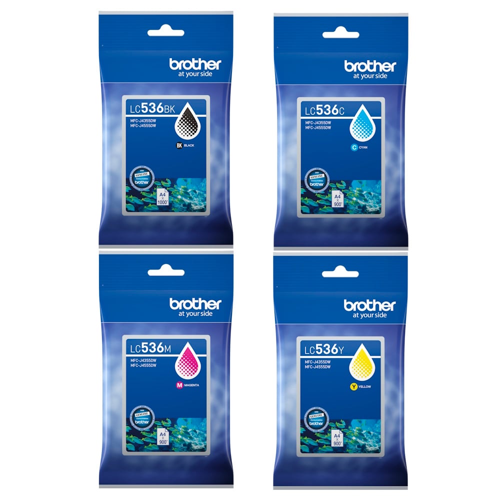 Genuine Brother LC536 Ink Combo Value Pack