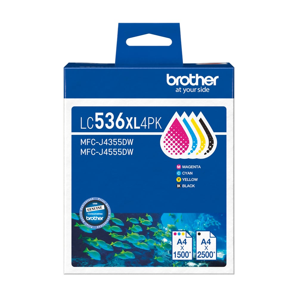 Genuine Brother LC536XL High Yield Ink Combo Value Pack