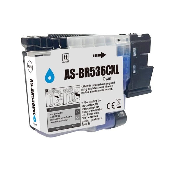 Compatible Brother LC536XL Cyan Ink High Yield LC536XLC Compatible Brother LC536XL Cyan Ink High Yield LC536XLC