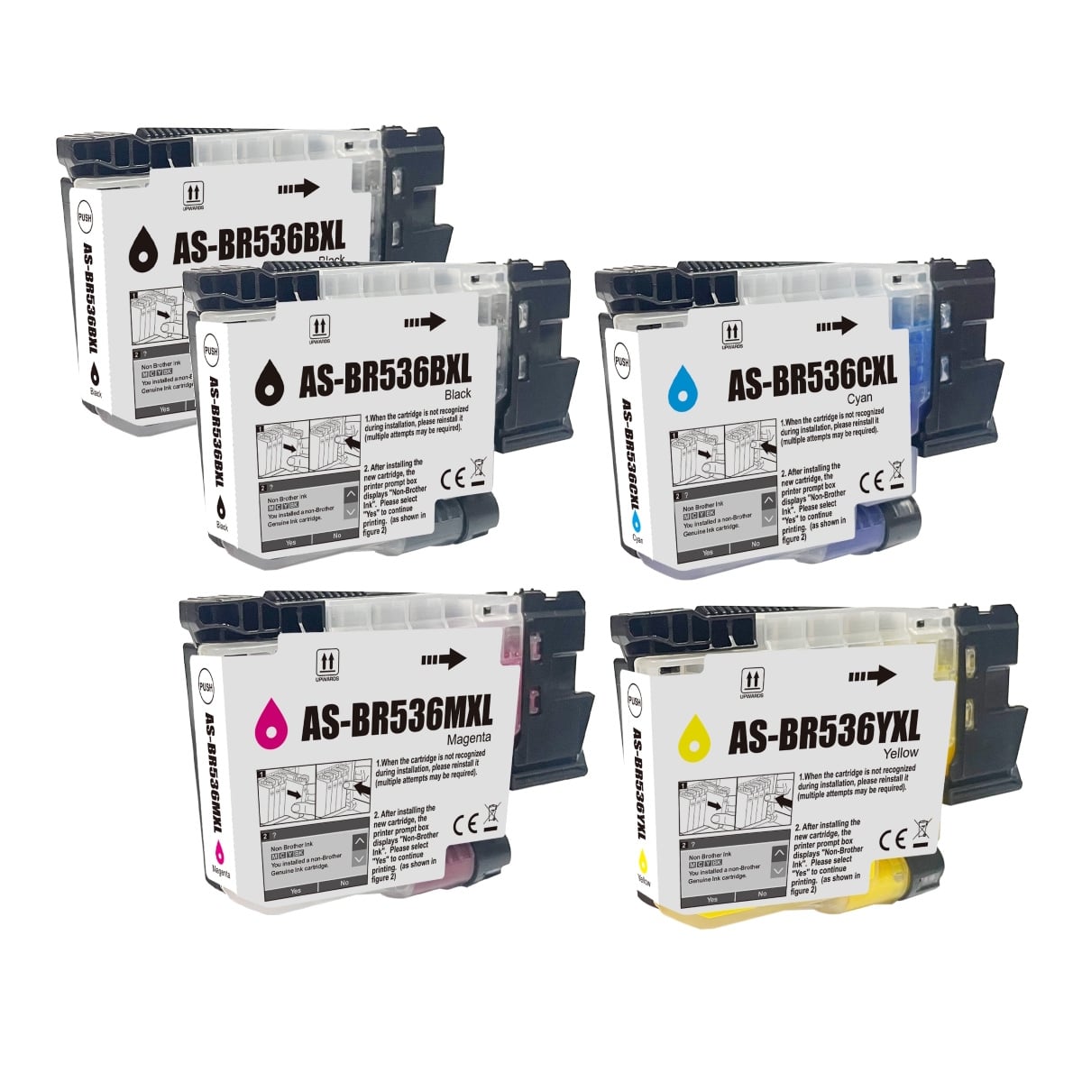Compatible Brother LC536XL High Yield Ink Combo Value Pack PLUS EXTRA BLACK Compatible Brother LC536XL High Yield Ink Combo Value Pack PLUS EXTRA BLACK