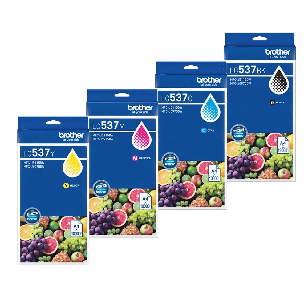 Genuine Brother LC537 Ink Ultra High Yield Combo Value Pack