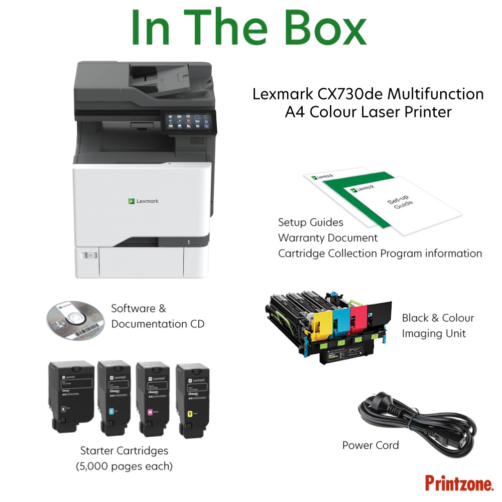 Lexmark CX730de Colour Laser Multifunction Printer 40ppm / Duplex / Ethernet