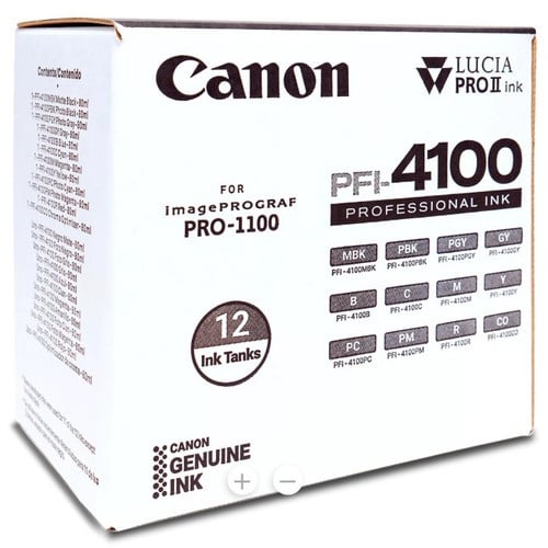 Genuine Canon PFI-4100 Ink Cartridge Combo Value Pack