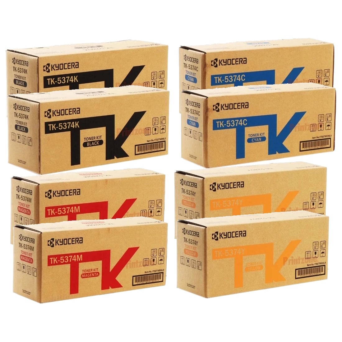 Genuine Kyocera TK-5374 Toner Combo Double Value Pack