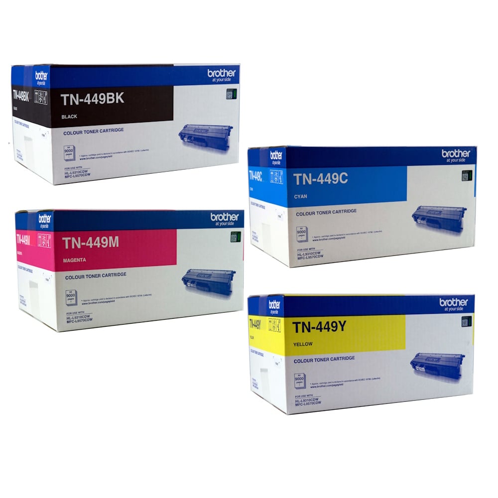 Genuine Brother TN-449 Toner Ultra High Yield Combo Value Pack