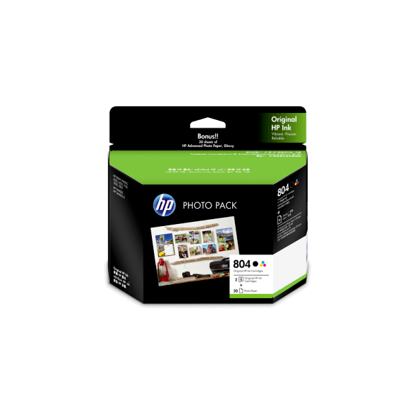 Genuine HP 804 Black & Colour Ink Cartridge Value Pack 2UD20AA