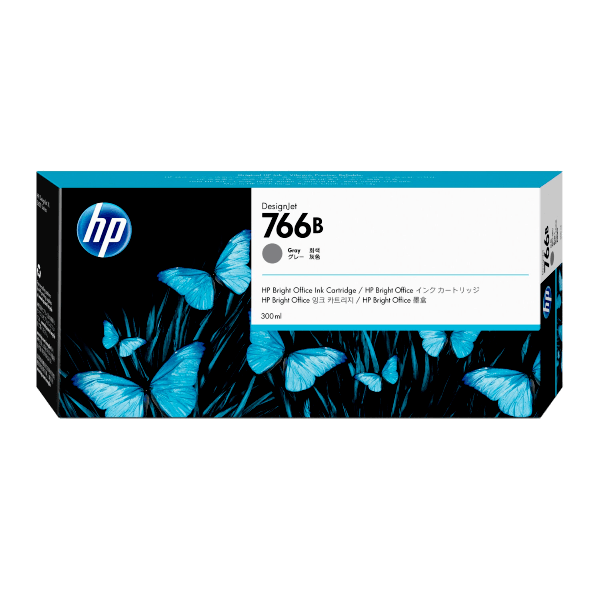 Genuine HP 766b 3ED56A Grey 300ml Ink (replaces P2V93A)