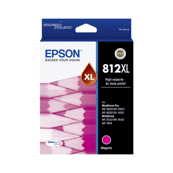 Genuine Epson 812XL Ink Cartridge High Yield Combo Value Pack