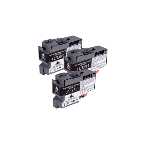 Compatible Brother LC-3333 Black Ink 3 PACK