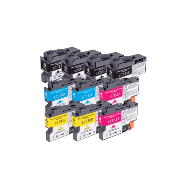 Compatible Brother LC-3333 Ink Double Value Pack PLUS 2 EXTRA BLACKS