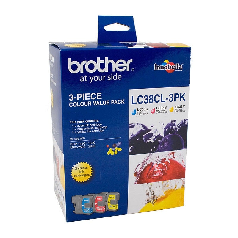 Genuine Brother LC38CL3PK Colour Ink Cartridge Value Pack Genuine Brother LC38CL3PK Colour Ink Cartridge Value Pack