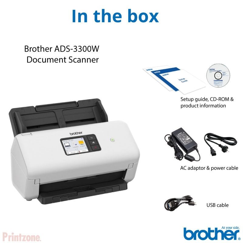 Brother ADS-3350W Desktop Document Scanner