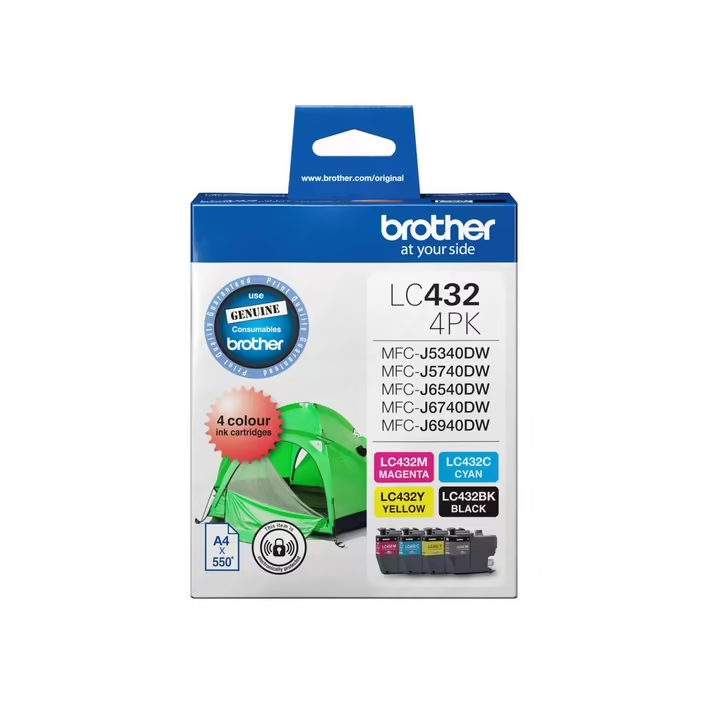 Genuine Brother LC432 Ink Cartridge Combo Value Pack