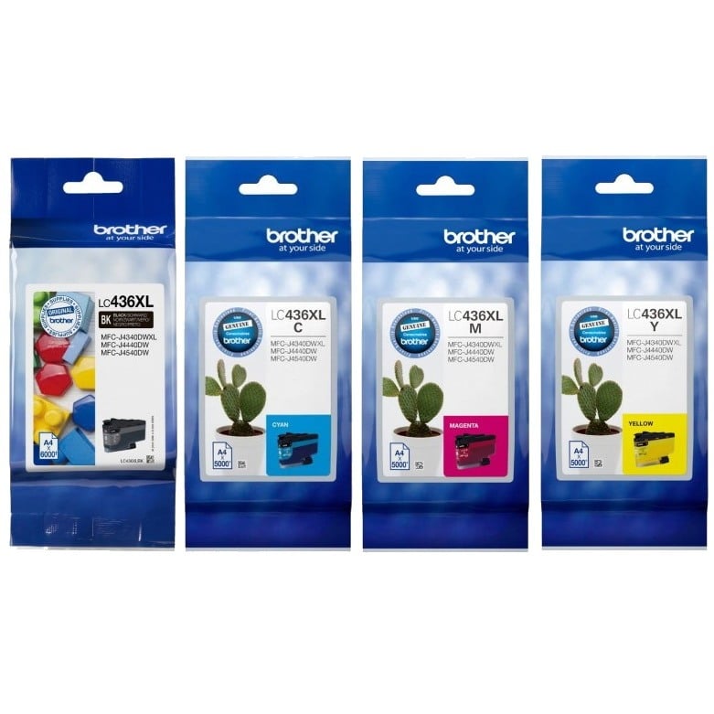 Genuine Brother LC436XL High Yield Ink Cartridge Combo Value Pack