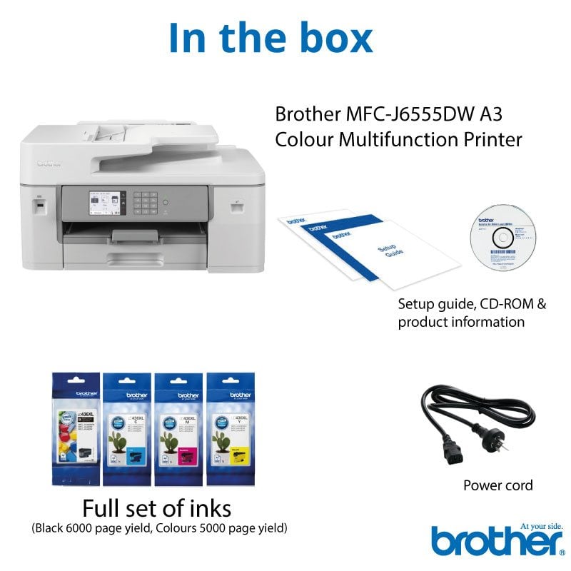 Brother MFC-J6555DW XL INKvestment Tank Colour Multifunction Inkjet Printer