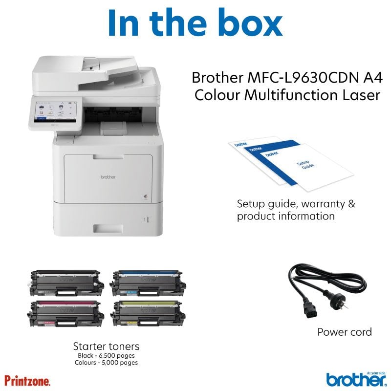 Brother MFC-L9630CDN Colour Multifunction Laser Printer A4 Duplex 40ppm