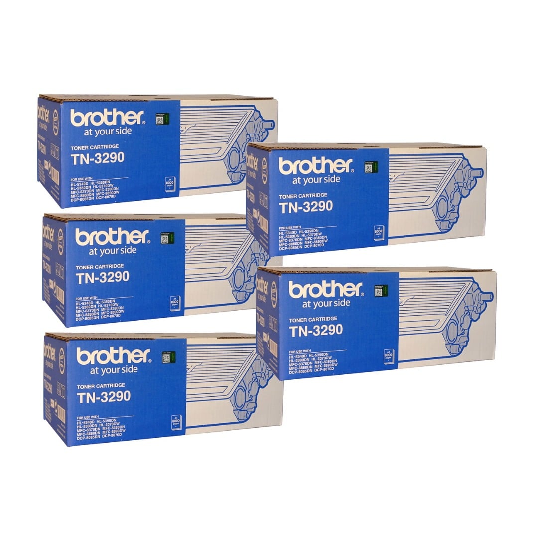 Genuine Brother TN-3290 Toner 5 PACK Genuine Brother TN-3290 Toner 5 PACK
