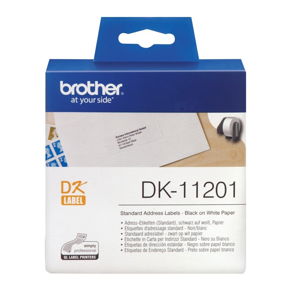 Brother DK-11201 Standard Address Label Roll - 29mm x 90mm - 400 per roll Brother DK-11201 Standard Address Label Roll - 29mm x 90mm - 400 per roll