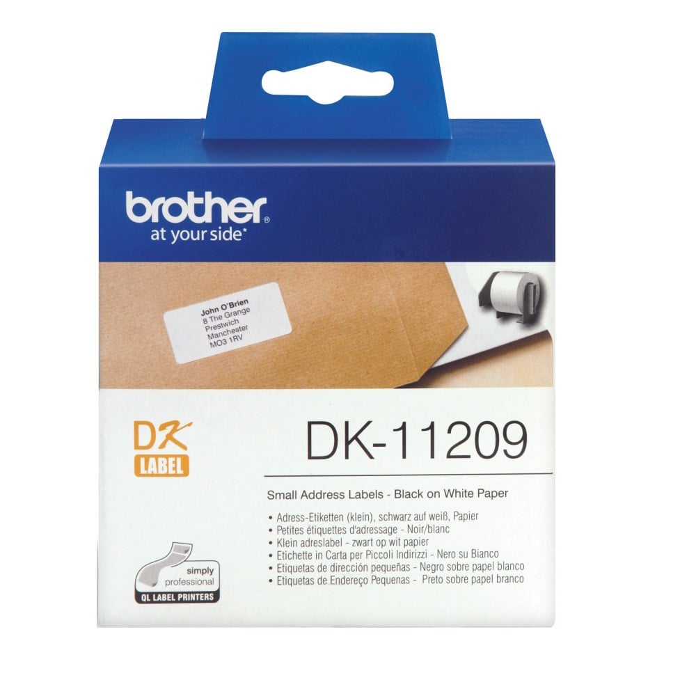 Brother DK-11209 Small Address Label Roll - 29mm x 62mm - 800 per roll Brother DK-11209 Small Address Label Roll - 29mm x 62mm - 800 per roll