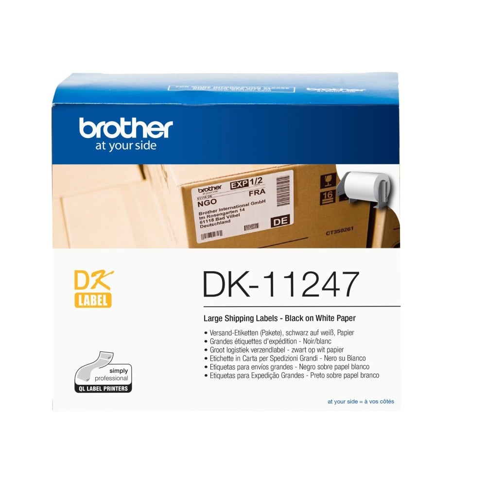 Brother DK-11247 Large Shipping Label Roll - 103mm x 164mm - 180 per roll Brother DK-11247 Large Shipping Label Roll - 103mm x 164mm - 180 per roll